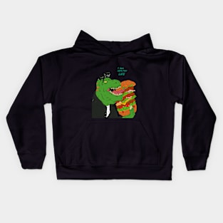 t rex heathy life Kids Hoodie